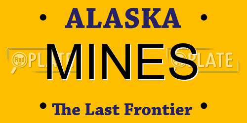 MINES Alaska License Plate