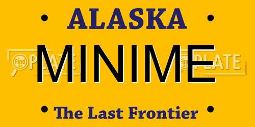 MINIME Alaska License Plate