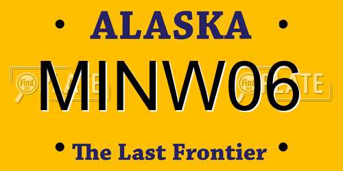 MINW06 Alaska License Plate