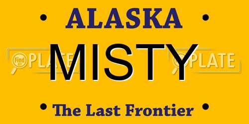 MISTY Alaska License Plate