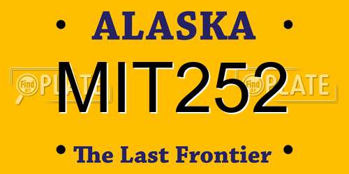 MIT252 Alaska License Plate