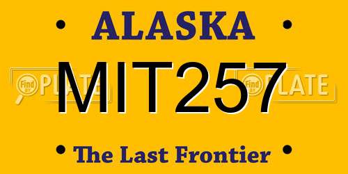 MIT257 Alaska License Plate