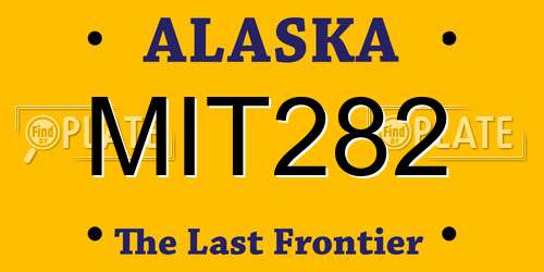 MIT282 Alaska License Plate