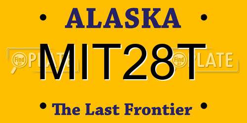 MIT28T Alaska License Plate
