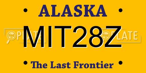 MIT28Z Alaska License Plate