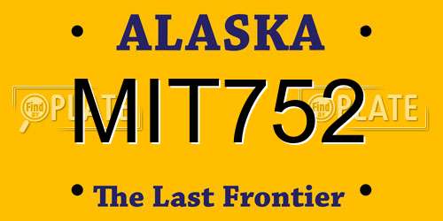 MIT752 Alaska License Plate