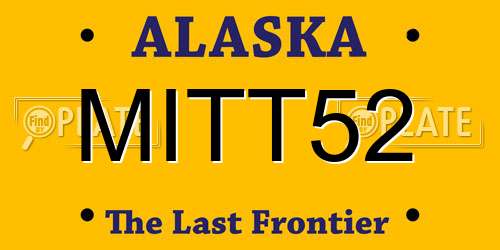 MITT52 Alaska License Plate
