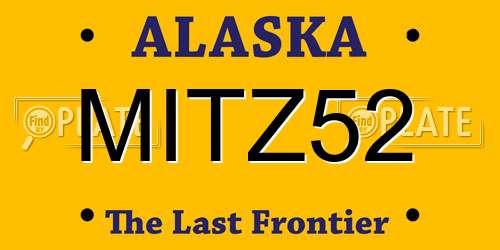 MITZ52 Alaska License Plate