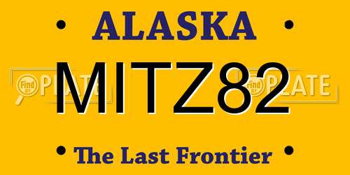 MITZ82 Alaska License Plate
