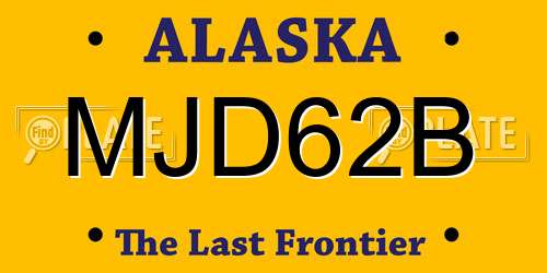 MJD62B Alaska License Plate