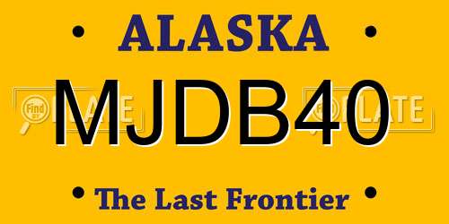 MJDB40 Alaska License Plate