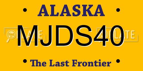 MJDS40 Alaska License Plate