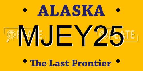 MJEY25 Alaska License Plate