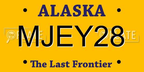 MJEY28 Alaska License Plate