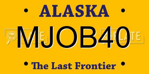 MJOB40 Alaska License Plate