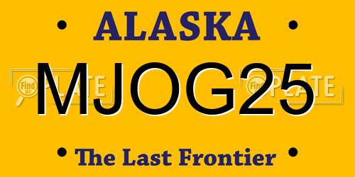 MJOG25 Alaska License Plate