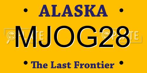 MJOG28 Alaska License Plate