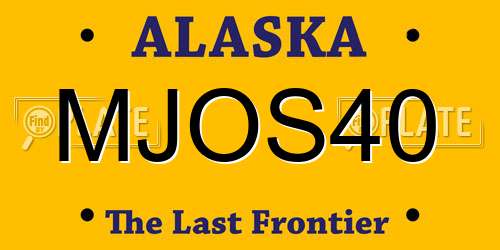 MJOS40 Alaska License Plate