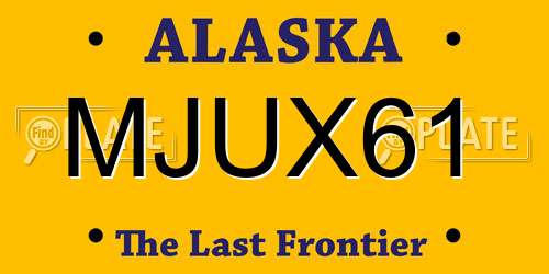 MJUX61 Alaska License Plate