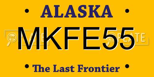 MKFE55 Alaska License Plate