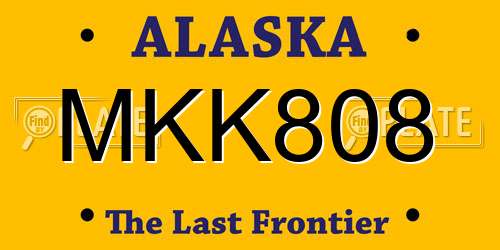MKK808 Alaska License Plate