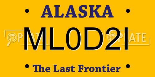 ML0D2I Alaska License Plate