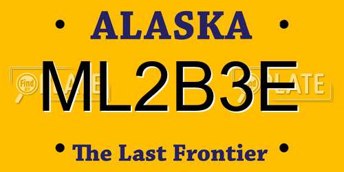 ML2B3E Alaska License Plate