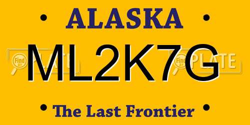 ML2K7G Alaska License Plate