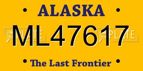 ML47617 Alaska License Plate