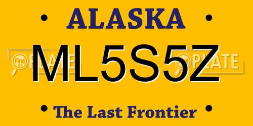 ML5S5Z Alaska License Plate