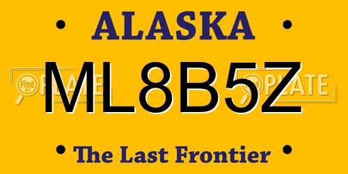 ML8B5Z Alaska License Plate