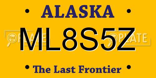 ML8S5Z Alaska License Plate