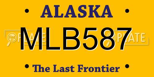 MLB587 Alaska License Plate