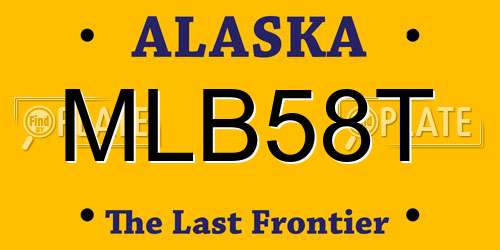 MLB58T Alaska License Plate