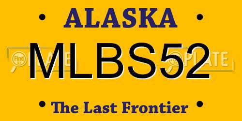 MLBS52 Alaska License Plate