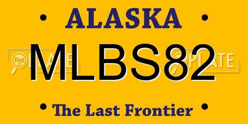 MLBS82 Alaska License Plate