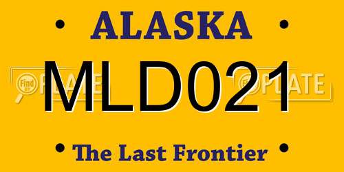 MLD021 Alaska License Plate