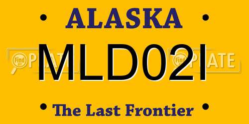 MLD02I Alaska License Plate