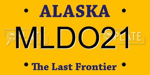MLDO21 Alaska License Plate
