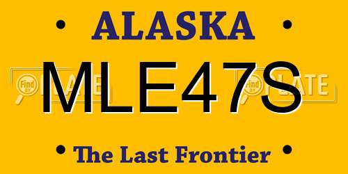 MLE47S Alaska License Plate
