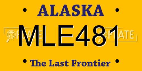 MLE481 Alaska License Plate