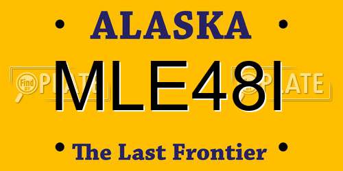 MLE48I Alaska License Plate