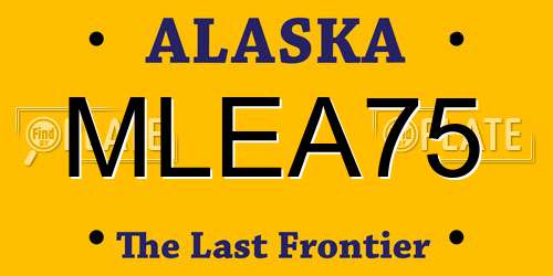MLEA75 Alaska License Plate