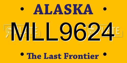 MLL9624 Alaska License Plate