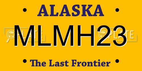 MLMH23 Alaska License Plate