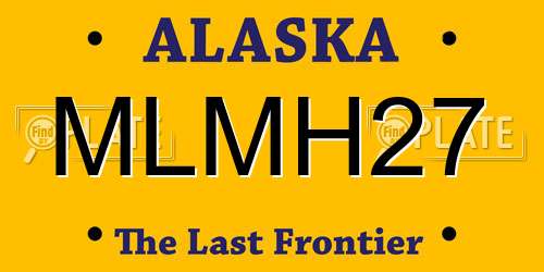 MLMH27 Alaska License Plate