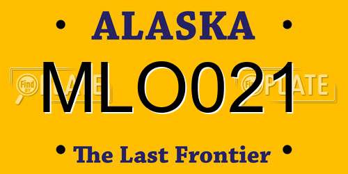 MLO021 Alaska License Plate
