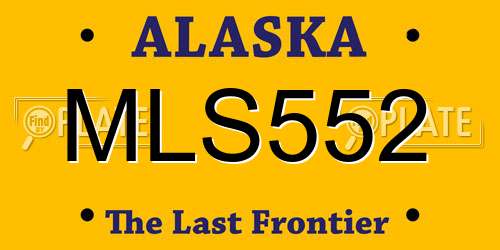 MLS552 Alaska License Plate