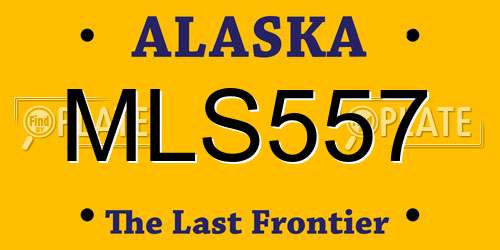 MLS557 Alaska License Plate