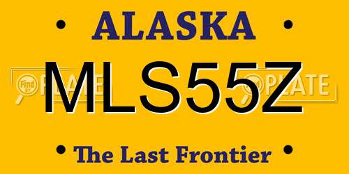 MLS55Z Alaska License Plate